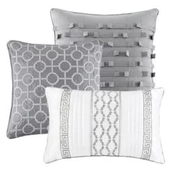 Outlet 💯 Madison Park Christian 7-piece Geometric Jacquard Comforter Set Grey ⌛ -Madison Park Sales unnamed file 672