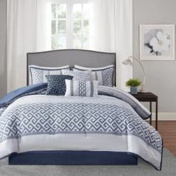 Outlet 💯 Madison Park Christian 7-piece Geometric Jacquard Comforter Set Grey ⌛ -Madison Park Sales unnamed file 673