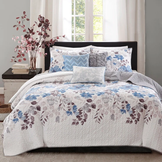 Brand new π Madison Park Piper Reversible 6-piece Coverlet Set Blue π₯ 10 Brand new π Madison Park Piper Reversible 6-piece Coverlet Set Blue π₯ - Image 8