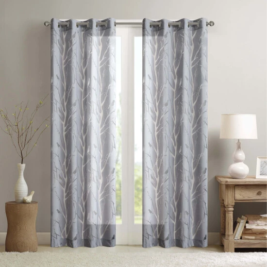 Best Sale β¨ Madison Park Vina Sheer Bird Single Curtain Panel Grey π 4 Best Sale β¨ Madison Park Vina Sheer Bird Single Curtain Panel Grey π - Image 2