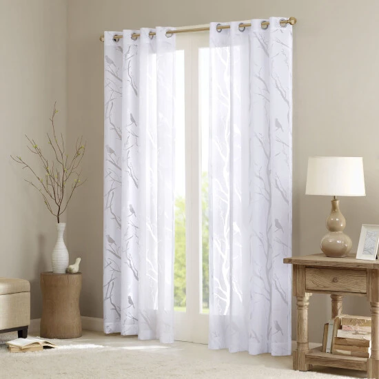 Best Sale β¨ Madison Park Vina Sheer Bird Single Curtain Panel Grey π 8 Best Sale β¨ Madison Park Vina Sheer Bird Single Curtain Panel Grey π - Image 6