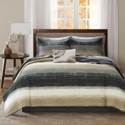Best Pirce 🎁 Madison Park Essentials Barret Coverlet Set With Cotton Bed Sheets Aqua ⭐