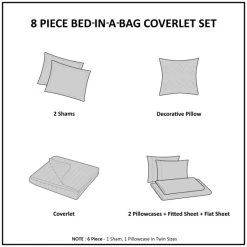 Best Pirce 🎁 Madison Park Essentials Barret Coverlet Set With Cotton Bed Sheets Aqua ⭐ -Madison Park Sales unnamed file 778