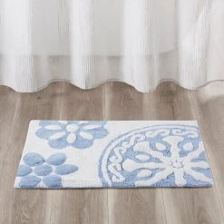 Promo 😉 Madison Park Marrakesh Medallion Cotton Tufted Bath Rug Blue 🤩 -Madison Park Sales unnamed file 792