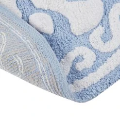 Promo 😉 Madison Park Marrakesh Medallion Cotton Tufted Bath Rug Blue 🤩 -Madison Park Sales unnamed file 794