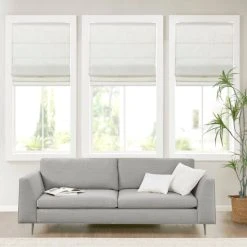 Best Pirce ✔️ Madison Park Suvi Linen Blend Light Filtering Cordless Roman Shade Natural 😍