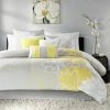 Promo 👍 Madison Park Brianna Grey And Yellow Flower Printed Cotton Comforter Set 🔥 -Madison Park Sales unnamed file 877