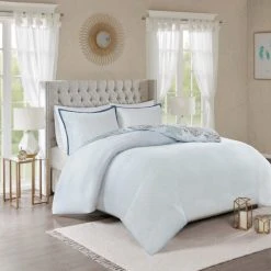 Best Pirce ⭐ Madison Park Loleta Cotton Printed Duvet Cover Set Blue 🛒 -Madison Park Sales unnamed file 919